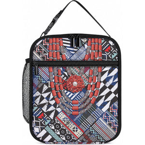 Nigeria Traditional Coral Bead Attire Lunch Bag Tribal African Style
