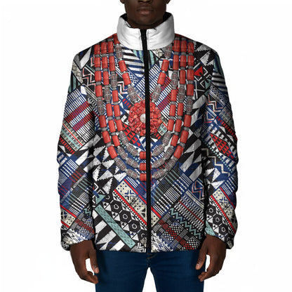 Nigeria Traditional Coral Bead Attire Padded Jacket Tribal African Style