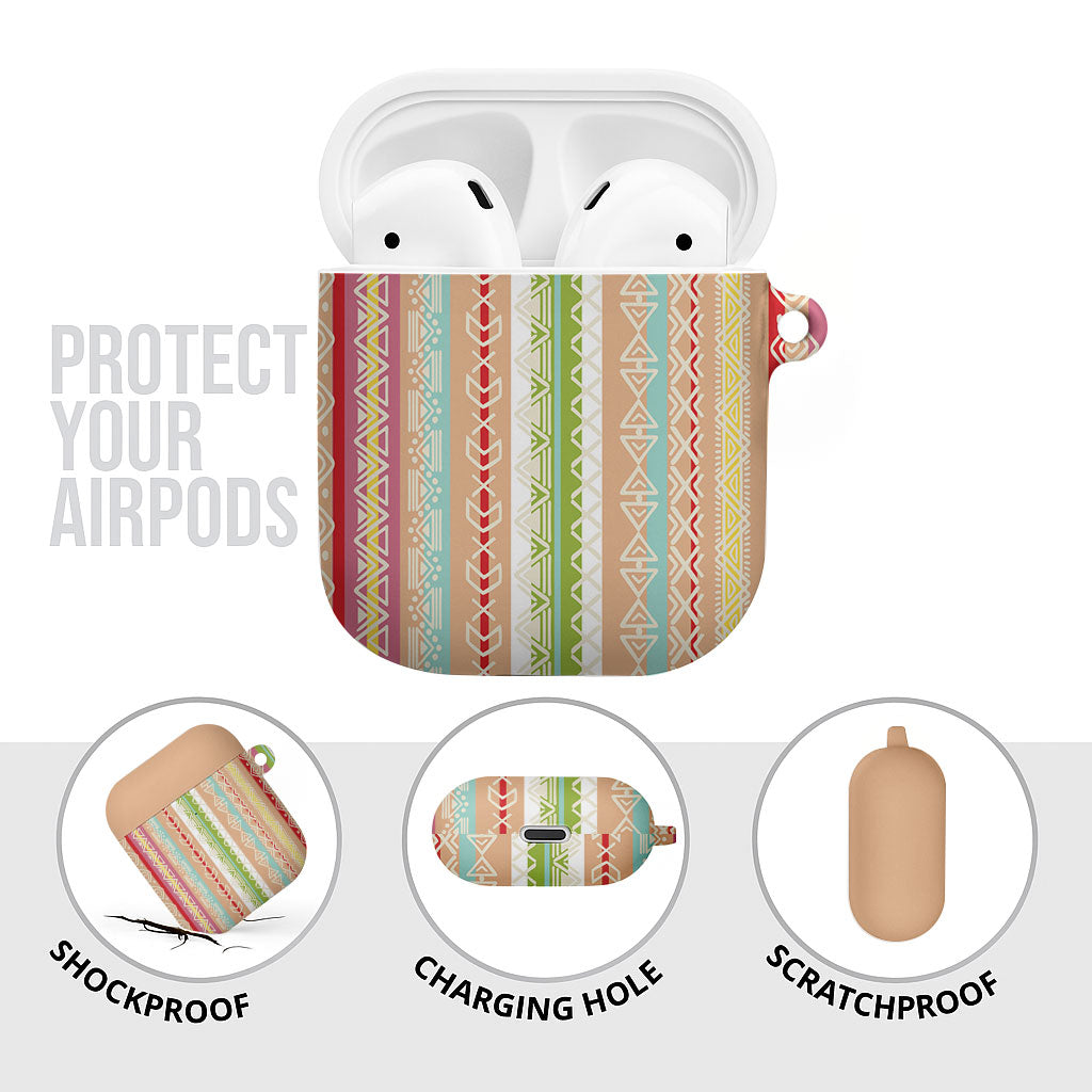 Nigerian Aso Oke African Ethnic Stripes AirPods Case