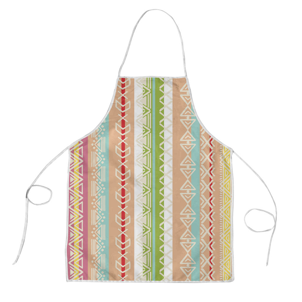 Nigerian Aso Oke African Ethnic Stripes Apron