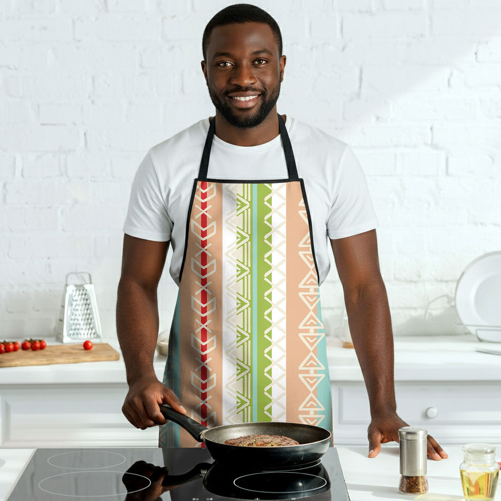 Nigerian Aso Oke African Ethnic Stripes Apron