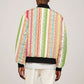 Nigerian Aso Oke African Ethnic Stripes Bomber Jacket