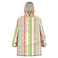 Nigerian Aso Oke African Ethnic Stripes Kid Wearable Blanket Hoodie