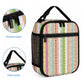 Nigerian Aso Oke African Ethnic Stripes Lunch Bag