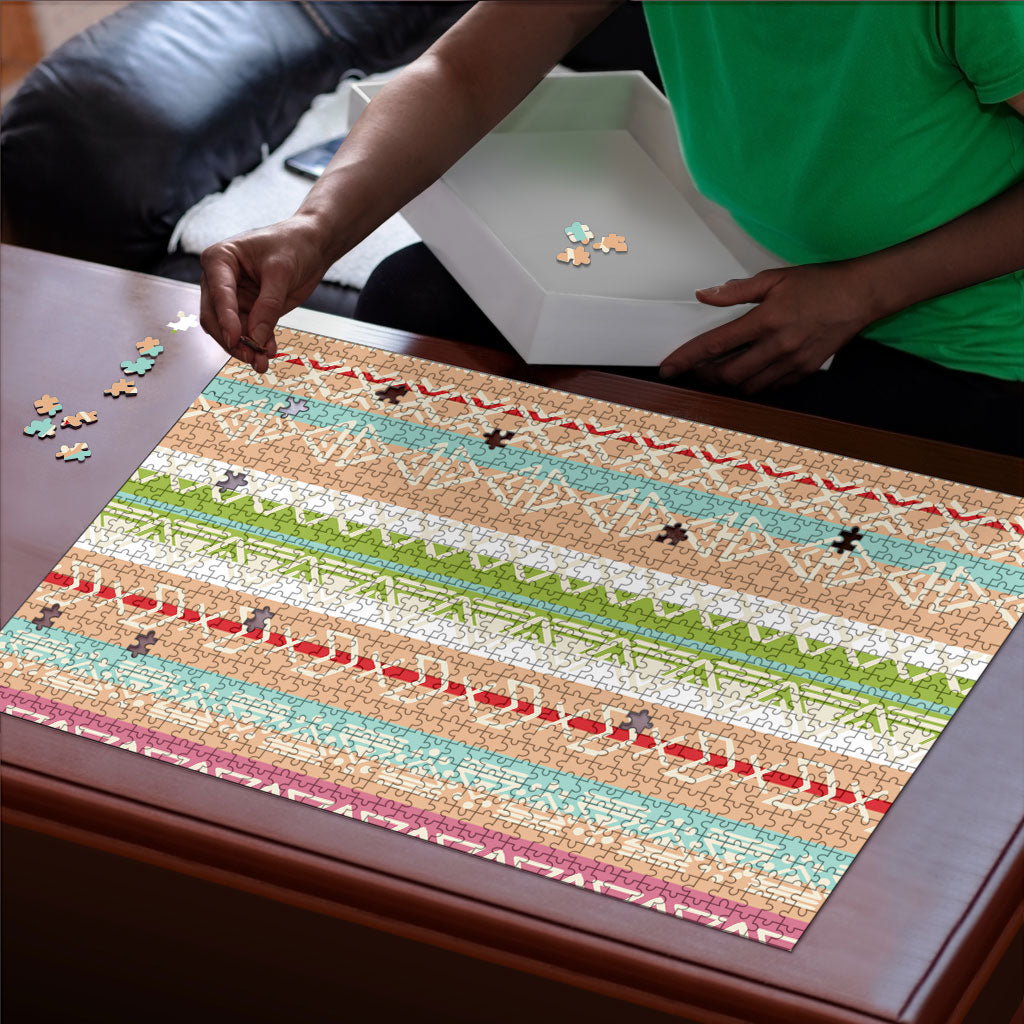 Nigerian Aso Oke African Ethnic Stripes Puzzle
