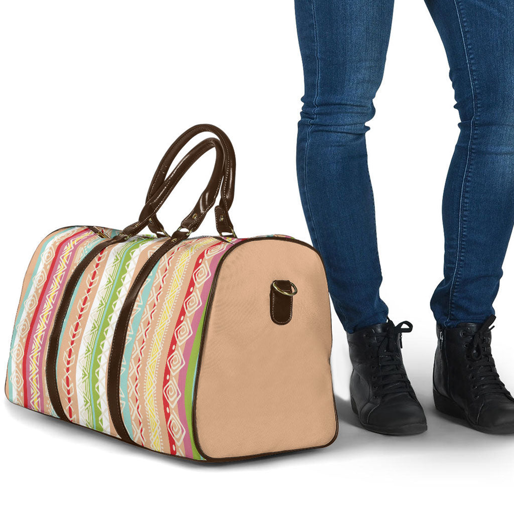 Nigerian Aso Oke African Ethnic Stripes Travel Bag