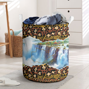 Zambian Heritage Independence 1964 Laundry Basket Traditional African Seamless Pattern