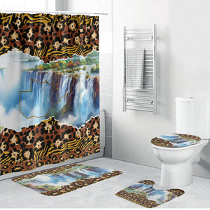 Zambian Heritage Independence 1964 Bathroom Set Traditional African Seamless Pattern