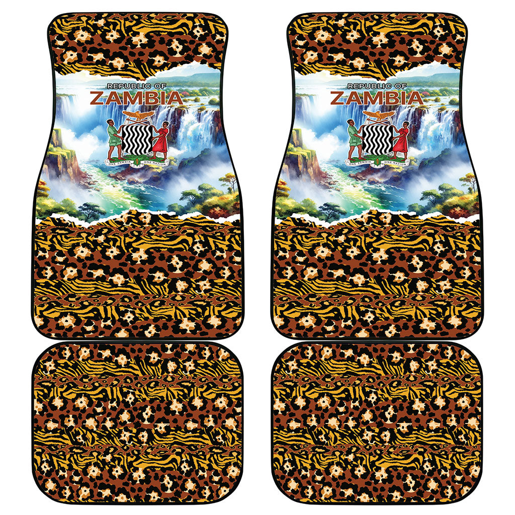 Zambian Heritage Independence 1964 Car Mats Traditional African Seamless Pattern