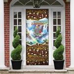 Zambian Heritage Independence 1964 Door Cover Traditional African Seamless Pattern