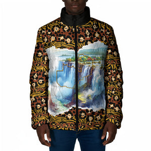 Zambian Heritage Independence 1964 Padded Jacket Traditional African Seamless Pattern