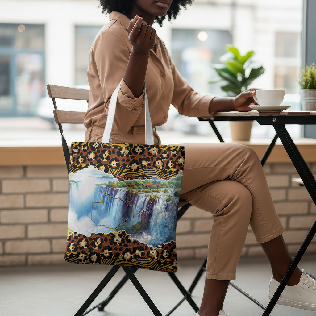Zambian Heritage Independence 1964 Tote Bag Traditional African Seamless Pattern