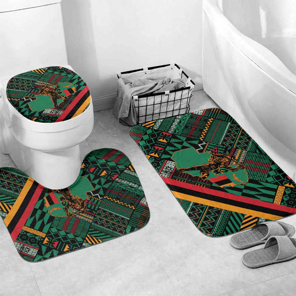 Zambia Victoria Falls Bathroom Set Indigenous Wild Animal Skins Tribal Patchwork