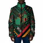 Zambia Victoria Falls Padded Jacket Indigenous Wild Animal Skins Tribal Patchwork