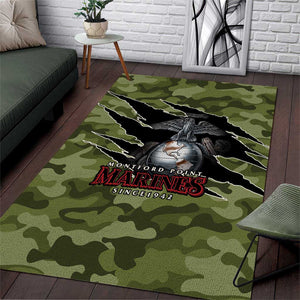 Montford Point Marines Area Rug African American Breaking Barriers 1942