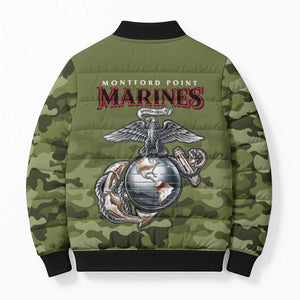 Montford Point Marines Bomber Puffer Jacket African American Breaking Barriers 1942