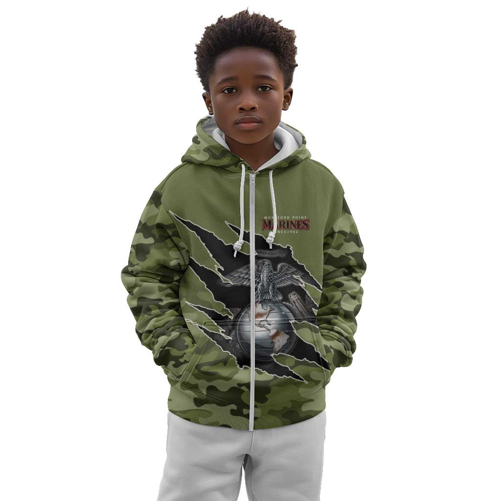 Montford Point Marines Kid Hoodie African American Breaking Barriers 1942