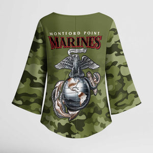 Montford Point Marines Kimono Sleeve Blouse African American Breaking Barriers 1942