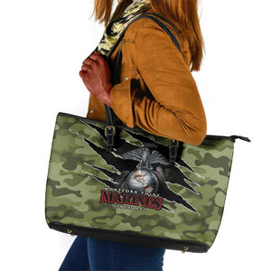 Montford Point Marines Leather Tote Bag African American Breaking Barriers 1942