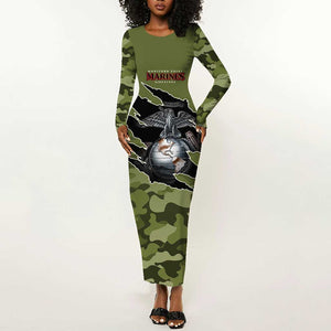 Montford Point Marines Long Sleeve Bodycon Dress African American Breaking Barriers 1942