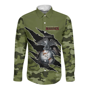 Montford Point Marines Long Sleeve Button Shirt African American Breaking Barriers 1942