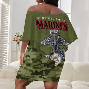 Montford Point Marines Off Shoulder Short Dress African American Breaking Barriers 1942