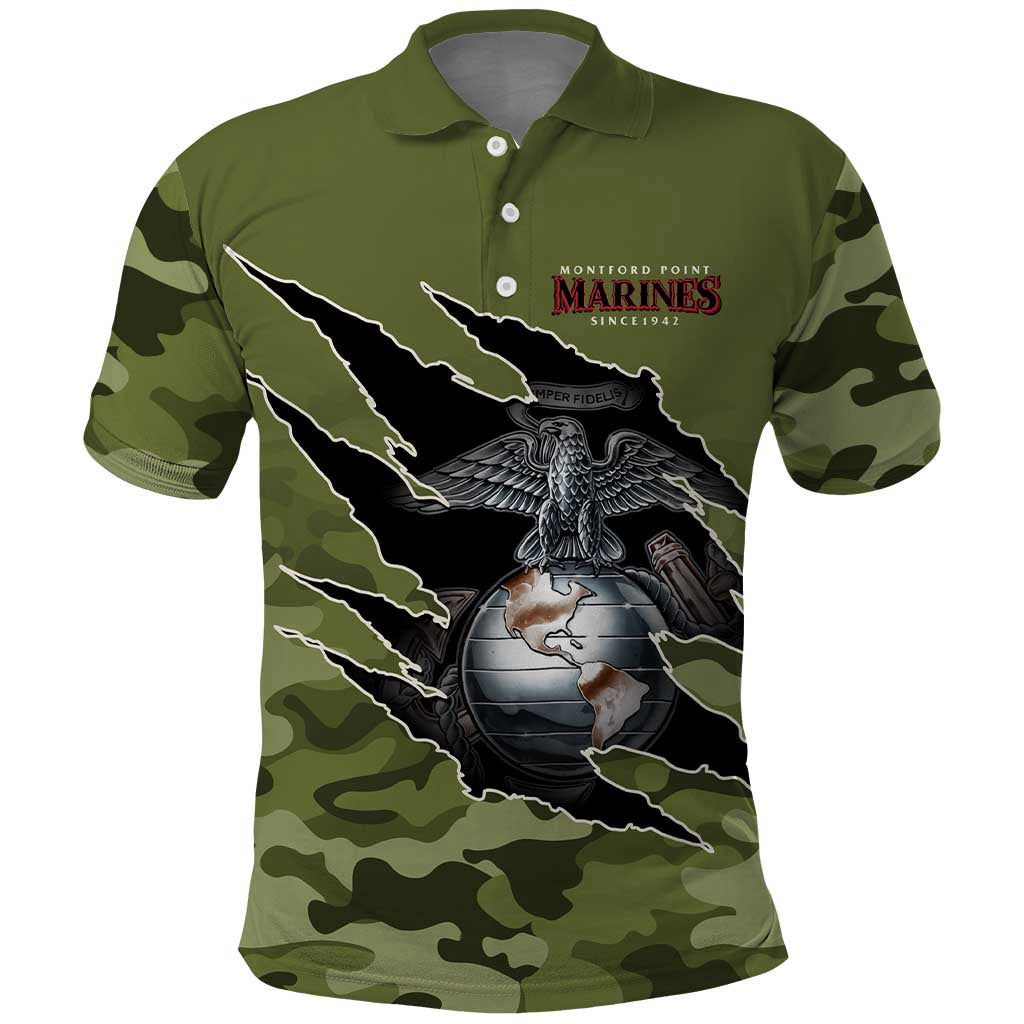 Montford Point Marines Polo Shirt African American Breaking Barriers 1942