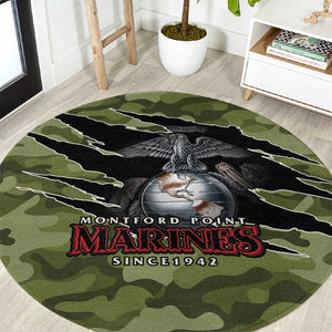 Montford Point Marines Round Carpet African American Breaking Barriers 1942