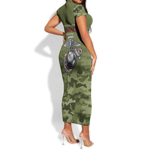 Montford Point Marines Short Sleeve Bodycon Dress African American Breaking Barriers 1942