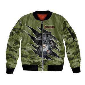 Montford Point Marines Sleeve Zip Bomber Jacket African American Breaking Barriers 1942
