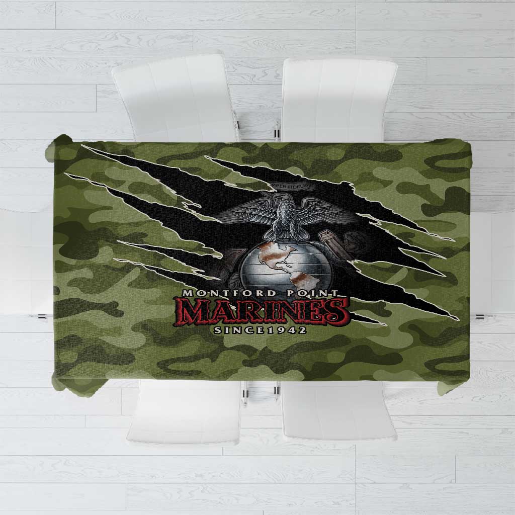 Montford Point Marines Tablecloth African American Breaking Barriers 1942