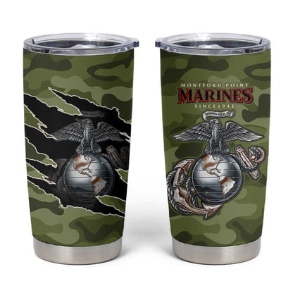 Montford Point Marines Tumbler Cup African American Breaking Barriers 1942