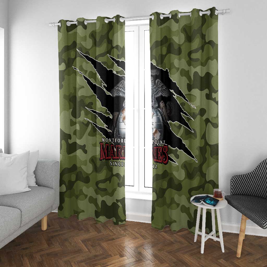 Montford Point Marines Window Curtain African American Breaking Barriers 1942