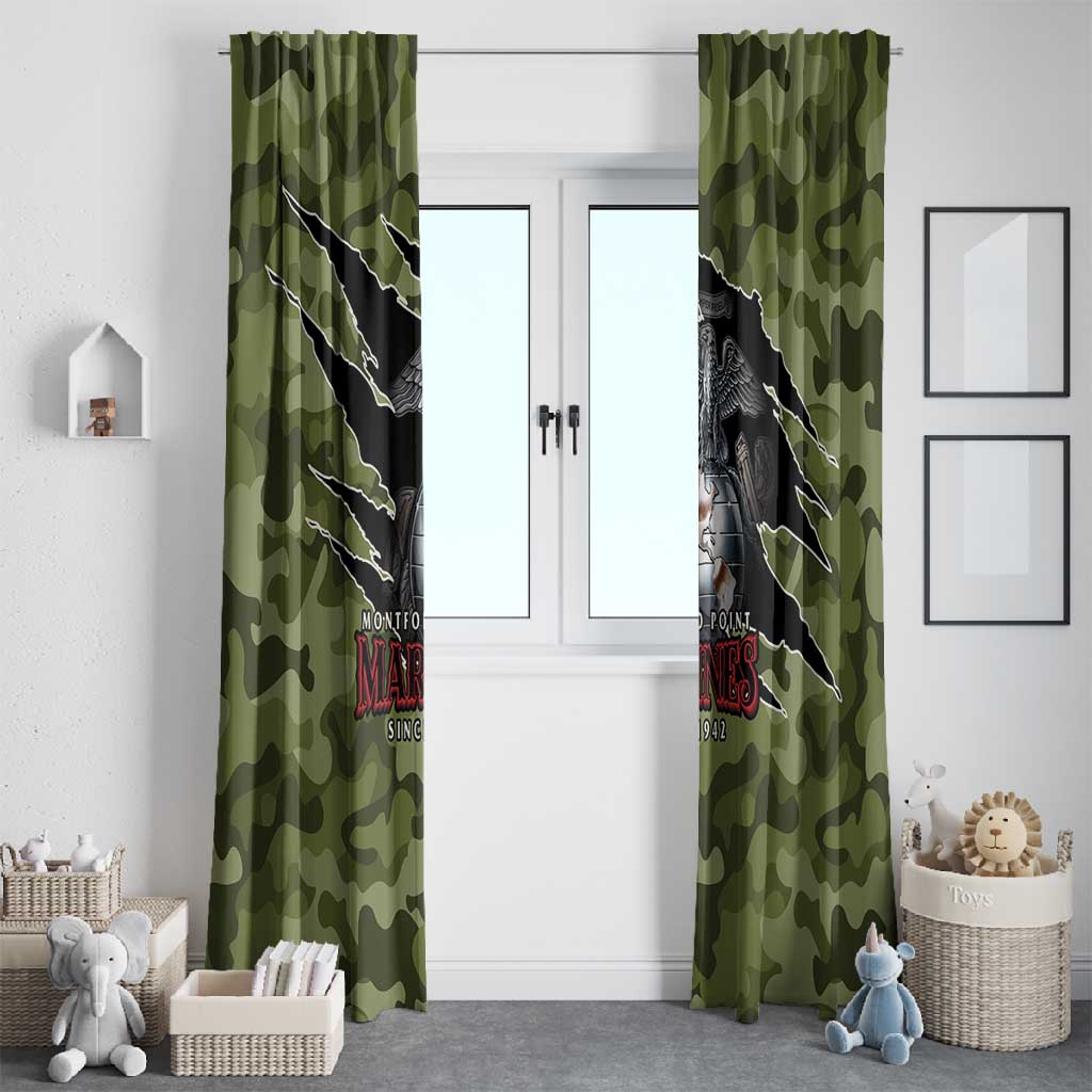 Montford Point Marines Window Curtain African American Breaking Barriers 1942