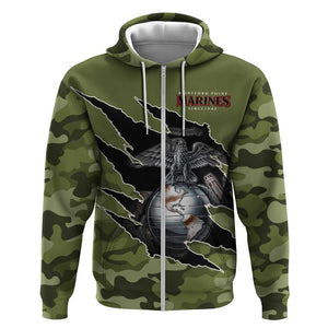 Montford Point Marines Zip Hoodie African American Breaking Barriers 1942