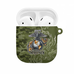 Montford Point Marines AirPods Case Flame Fire Military Green Camo