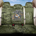 Montford Point Marines Back Car Seat Cover Flame Fire Military Green Camo