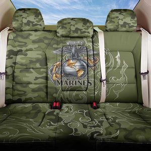 Montford Point Marines Back Car Seat Cover Flame Fire Military Green Camo