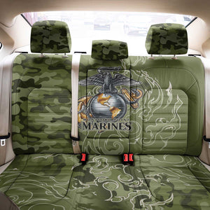 Montford Point Marines Back Car Seat Cover Flame Fire Military Green Camo