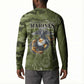 Montford Point Marines Button Sweatshirt Flame Fire Military Green Camo