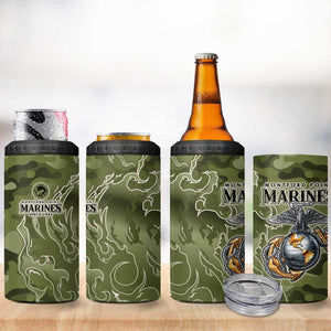Montford Point Marines 4 in 1 Can Cooler Tumbler Flame Fire Military Green Camo