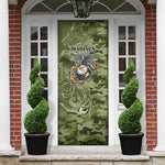 Montford Point Marines Door Cover Flame Fire Military Green Camo