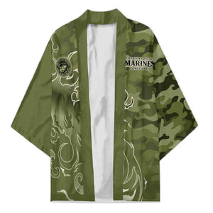 Montford Point Marines Kimono Flame Fire Military Green Camo