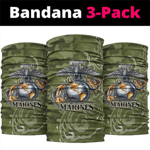 Montford Point Marines Neck Gaiter Flame Fire Military Green Camo