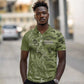 Montford Point Marines Polo Shirt Flame Fire Military Green Camo