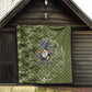 Montford Point Marines Quilt Flame Fire Military Green Camo