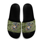 Montford Point Marines Slide Sandals Flame Fire Military Green Camo
