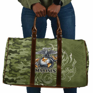 Montford Point Marines Travel Bag Flame Fire Military Green Camo