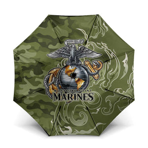 Montford Point Marines Umbrella Flame Fire Military Green Camo