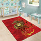 Montford Point Marines Area Rug Flame Fire Military Red Camo